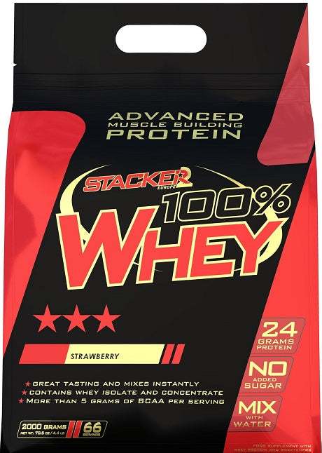 Stacker2 Europe 100% Whey, Strawberry - 2000 grams Hot on Sale