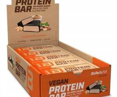 BioTechUSA Vegan Protein Bar, Peanut Butter - 20 x 50g Cheap