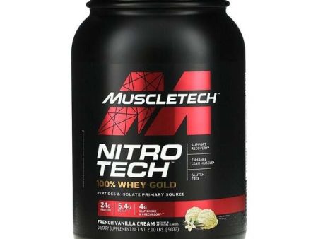 MuscleTech Nitro-Tech 100% Whey Gold, French Vanilla Cream - 907 grams For Sale