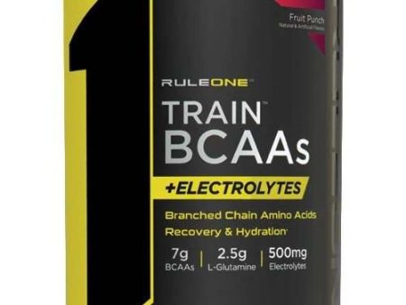 Rule One Train BCAAs + Electrolytes, Fruit Punch - 450 grams on Sale