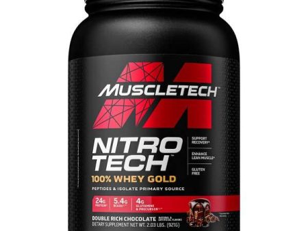 MuscleTech Nitro-Tech 100% Whey Gold, Double Rich Chocolate - 921 grams Online Sale