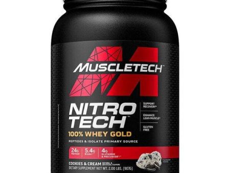 MuscleTech Nitro-Tech 100% Whey Gold, Cookies & Cream - 907 grams Supply