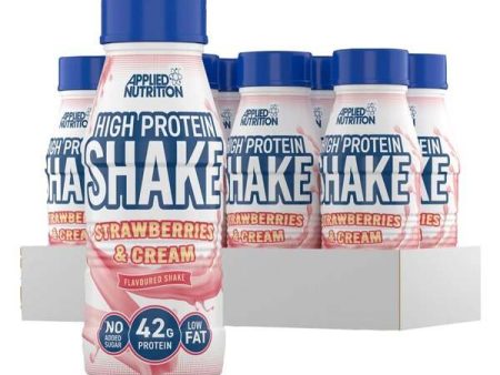 Applied Nutrition High Protein Shake, Strawberries & Cream - 8 x 500 ml Online Hot Sale