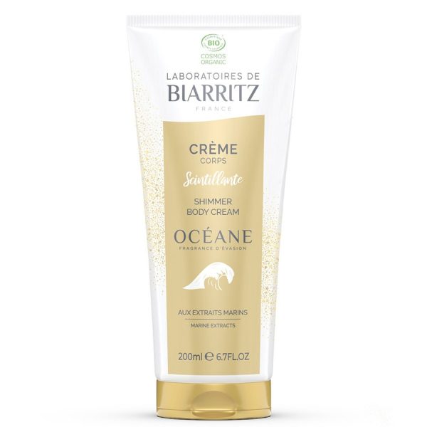 Organic Certified Oceane Scintillating Body Cream 200ml Laboratoires De Biarritz Online now