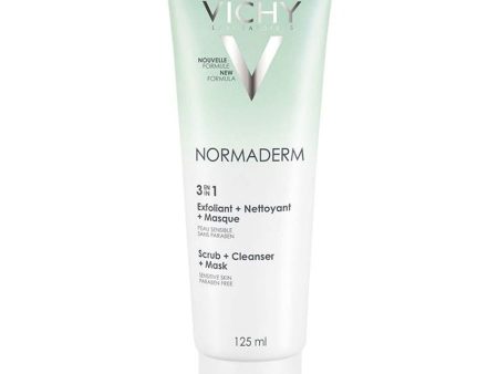 3 In 1 Cleanser + Scrub + Mask 125 ml Normaderm Vichy Sale