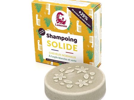 White and Green Clay Solid Shampoo with Hea 70g Normal hair Lamazuna For Cheap