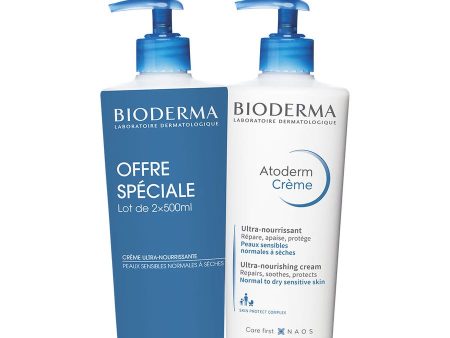 Ultra-nourishing body cream 2x500ml Atoderm Ultra-nourrissant Peaux sensibles normales à sèches Bioderma For Sale