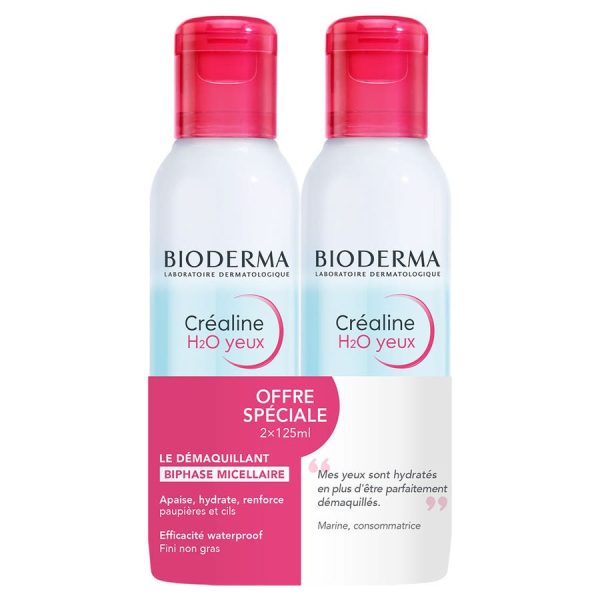 Two-phase make-up remover 2x125ml Eyes & Lips Bioderma For Cheap