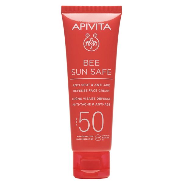 SPF50 Anti-Pigmentation & Anti-Aging Face Cream 50ml Bee Sun Safe Apivita on Sale