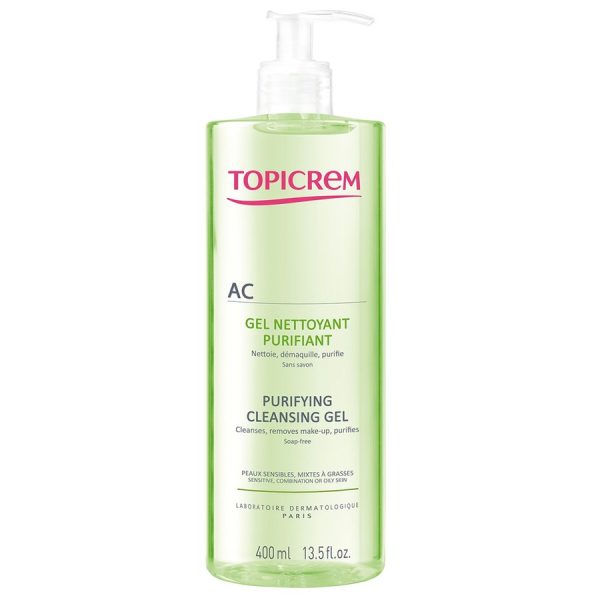 Topicrem Ac Purifying Cleansing Gel Combination To Oily Skins 400ml Ac Peaux Mixtes A Grasses Topicrem Online Hot Sale