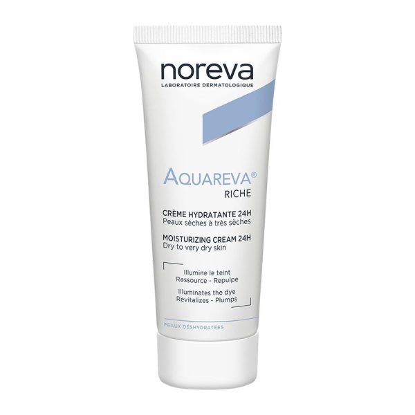 24h Moisturising Cream 40ml Aquareva Rich Texture Noreva For Sale