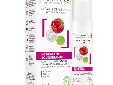 Active Moisturizing And Balancing Day Cream 50ml Dermaclay Online Sale