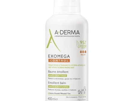 A-derma Exomega Control Anti Scratching Emollient Balm 400ml Exomega Control Peaux Sèches A Tendance A L Eczéma Atopique A-Derma on Sale