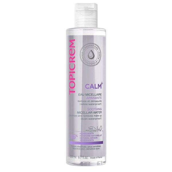 Soothing Micellar Water for Intolerant Skin 200ml Calm+ Peaux Intolerantes Topicrem For Sale