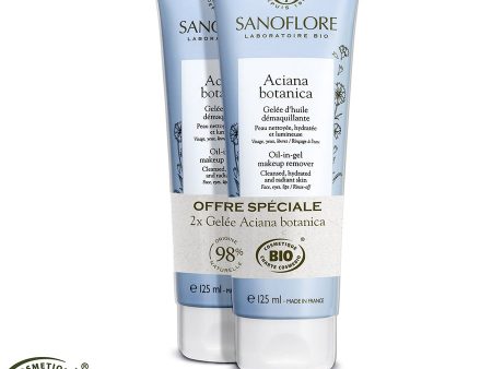 Certified Organic Cleansing Oil Gel 2x125ml Aciana Botanica Sanoflore For Cheap