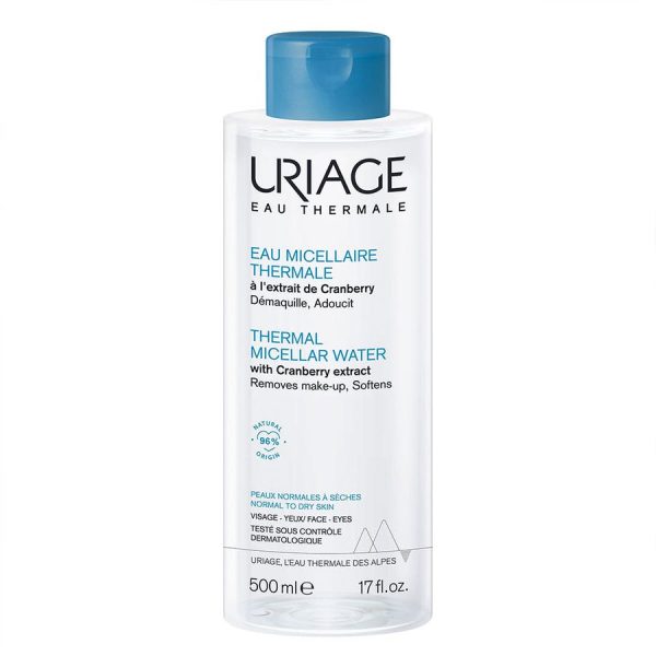 Thermal Micellar Water Normal To Dry Skin 500ml Hygiène visage Uriage Sale